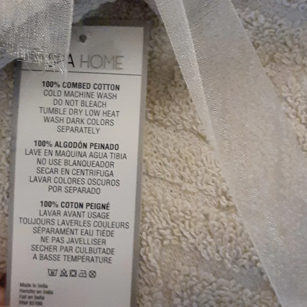 Spa Home Espalma Bloomingdale's 100% cotton 6 pc towel set Chevron taupe…New $40